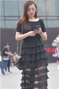 丰满时尚的蛋糕裙美女3A3395[124M]