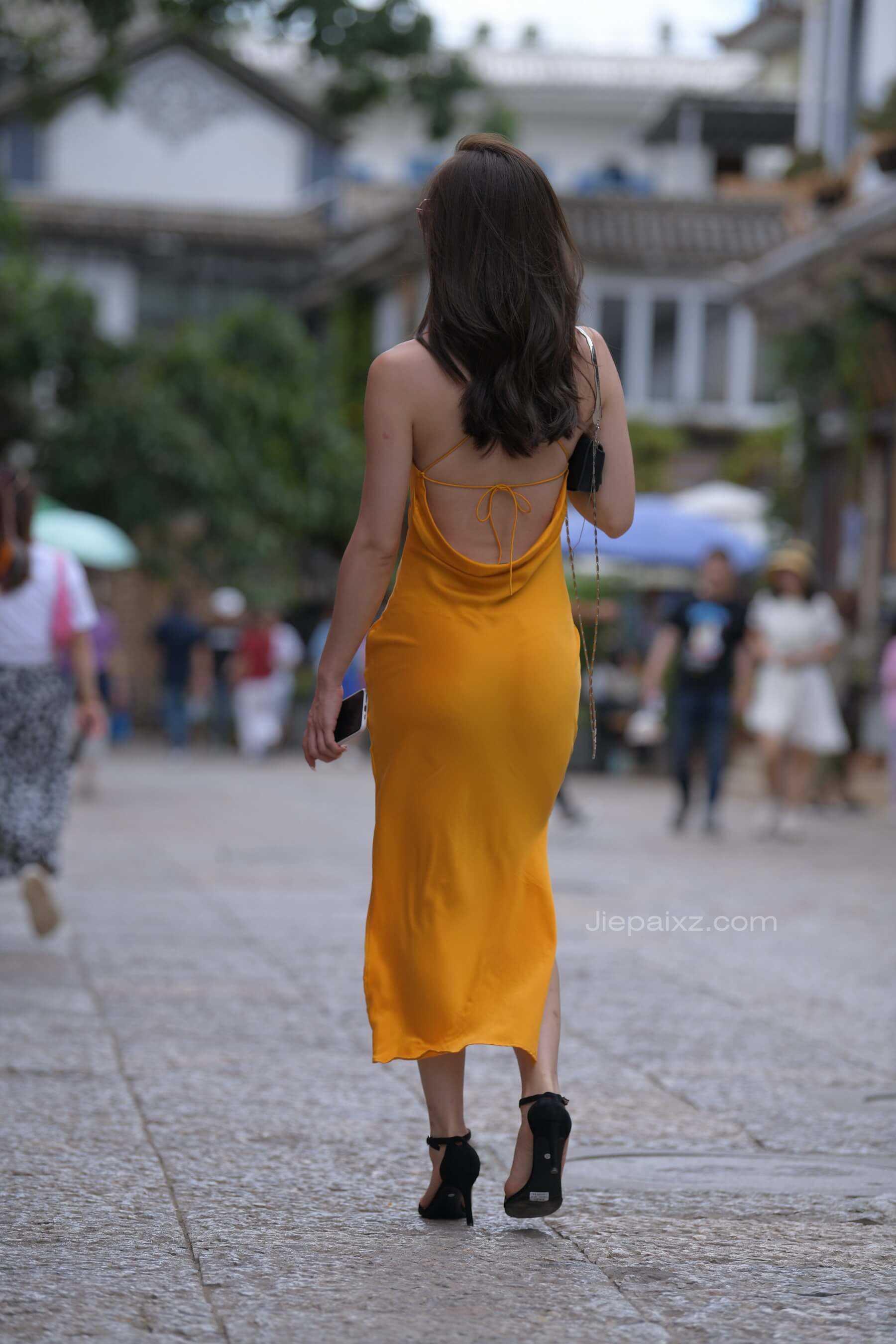 【红石大理旅拍作品】第三篇：黄色包臀裙美女
