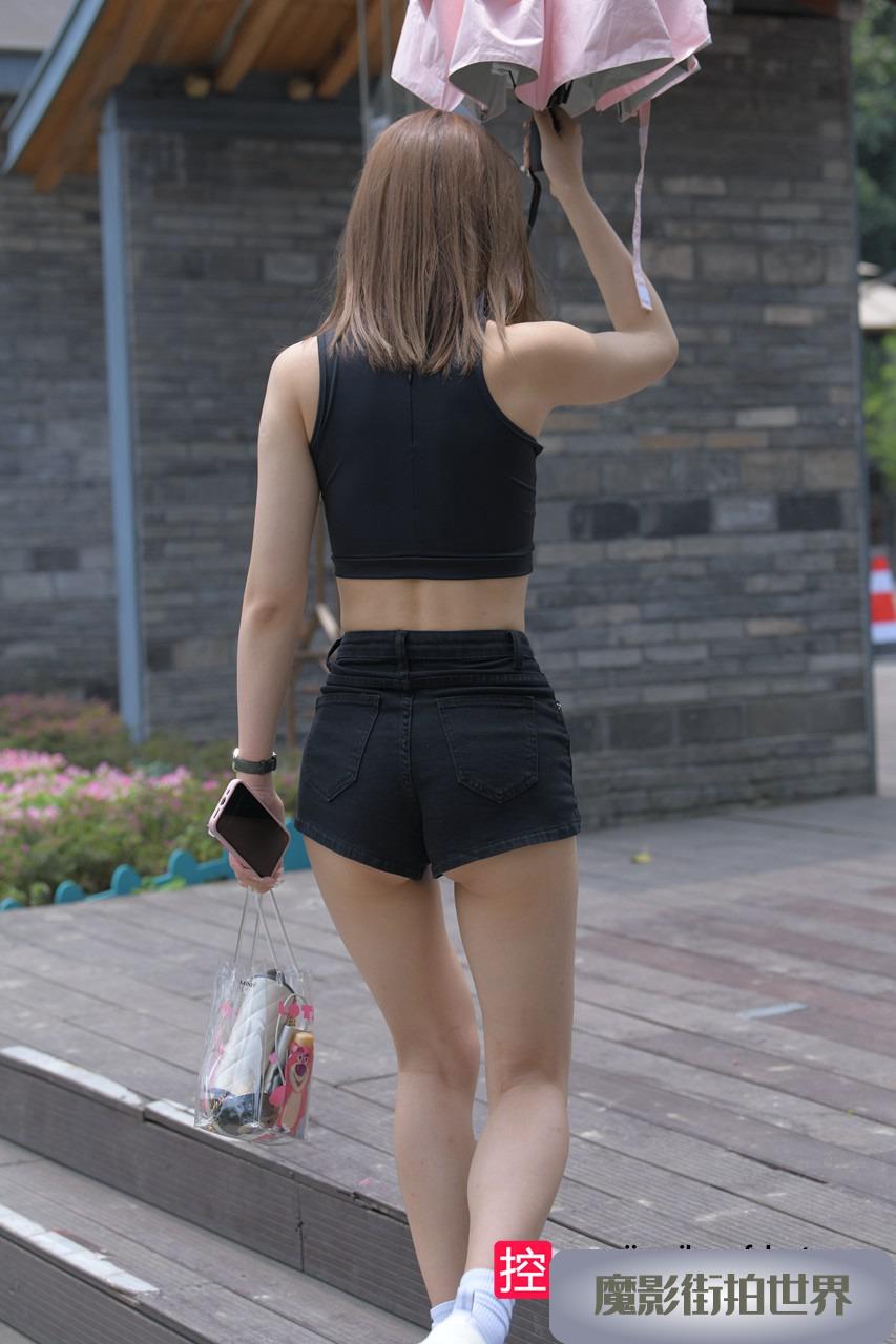 黑色牛仔热裤美女MJ3193
