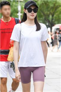 身材高挑的紧身短裤美女MJ989[523M]