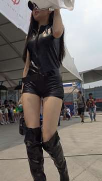 4k-极品性感长腿皮衣皮裤美女