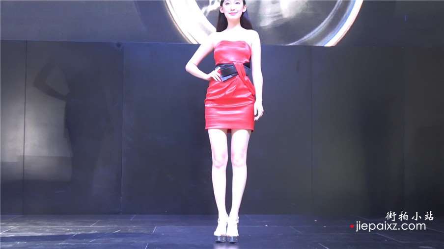 车展舞台走秀系列包臀裙性感美女模特