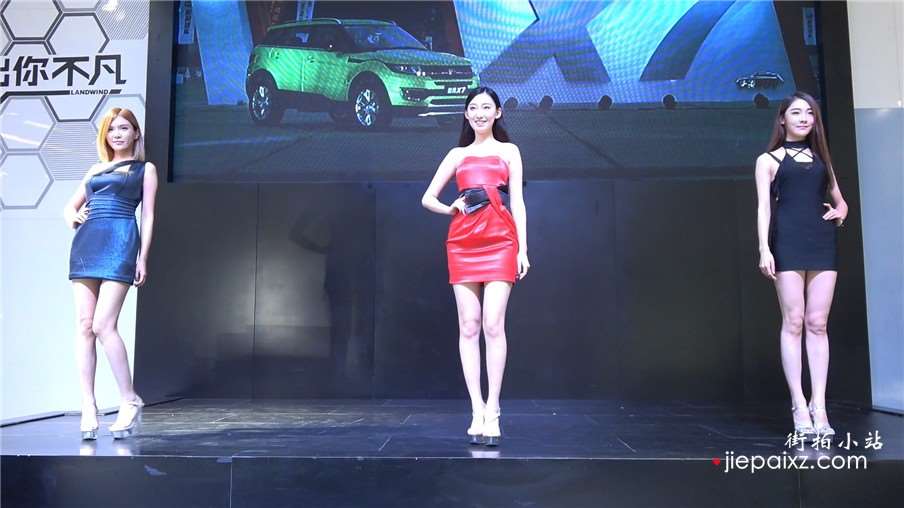 车展舞台走秀系列包臀裙性感美女模特