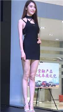 车展舞台走秀系列包臀裙性感美女模特