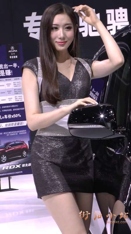 灰色包臀裙性感高跟鞋车模美女