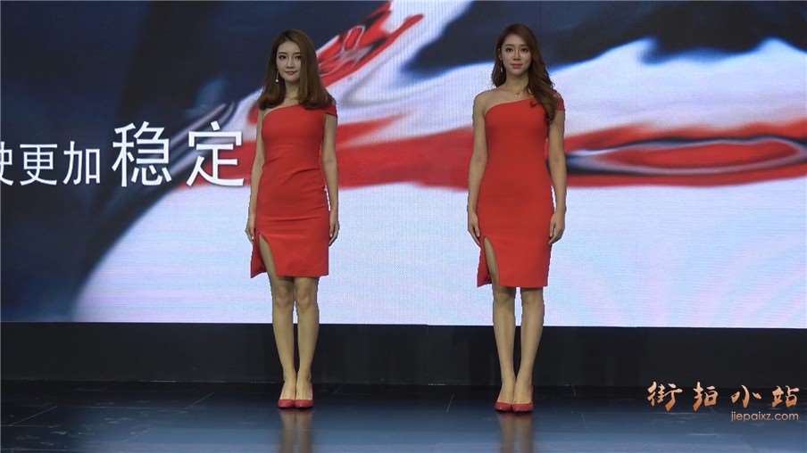 4k-车展舞台走秀美女模特小姐