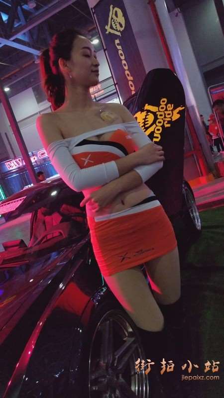 4k-超短包臀裙性感美女车模