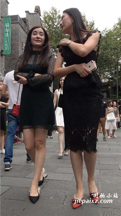 街拍连衣裙御姐美女姐姐