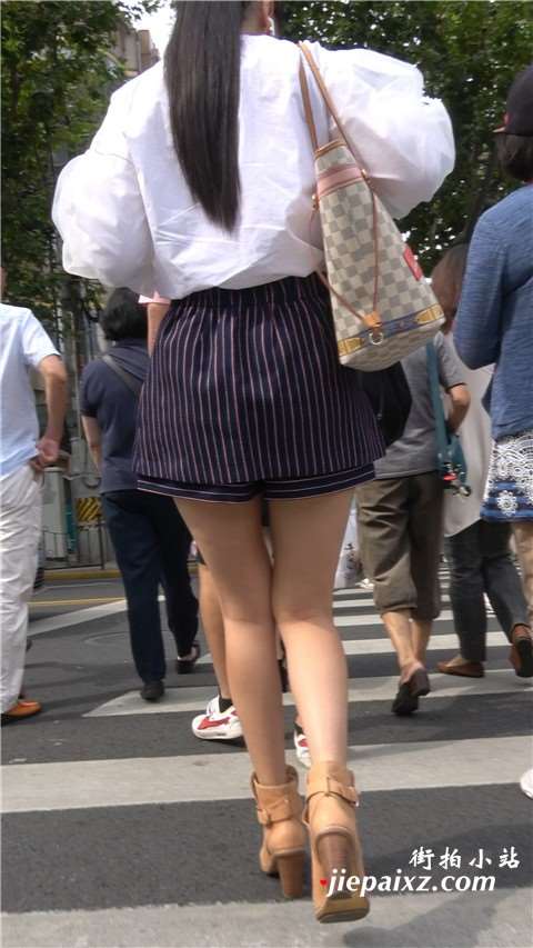 4K 极品美腿白衬衫长马尾辫美女姐姐