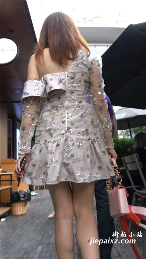 4K 连衣裙街拍高跟美女