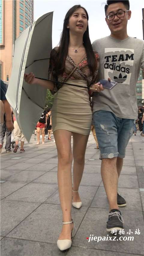 4K 完美身材高颜值短裙高跟美女
