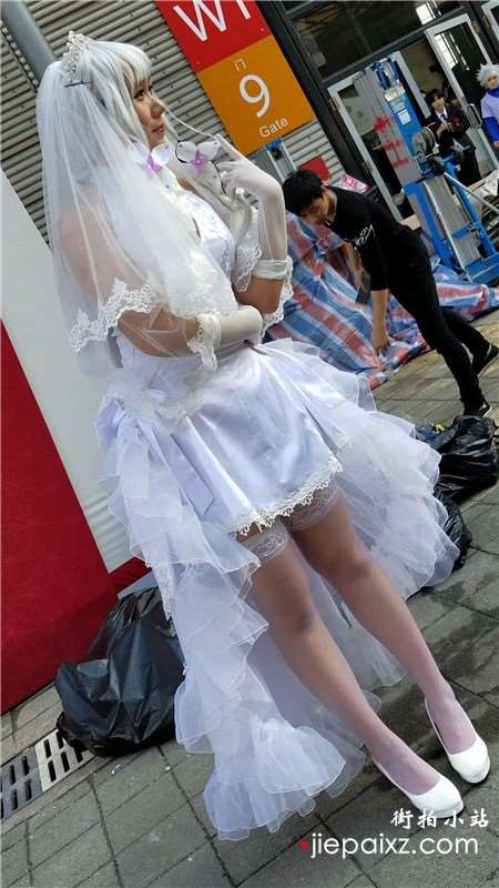 4k-洁白婚纱的可爱二次元少女萌萌哒
