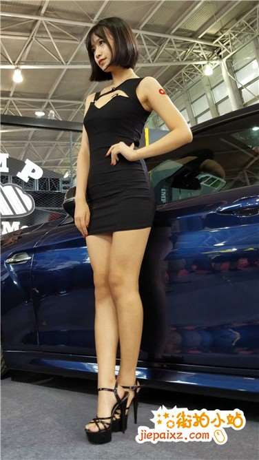 4k超清，标志好身材丰满包臀裙美女车模