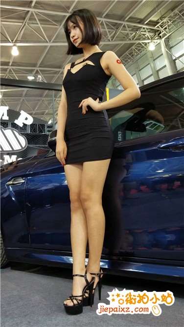 4k超清，标志好身材丰满包臀裙美女车模