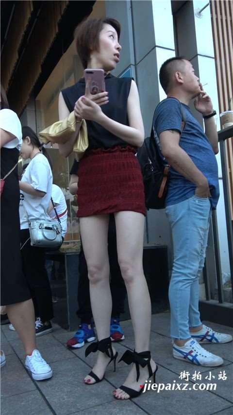 4K 性感美腿街拍高跟短裙美女