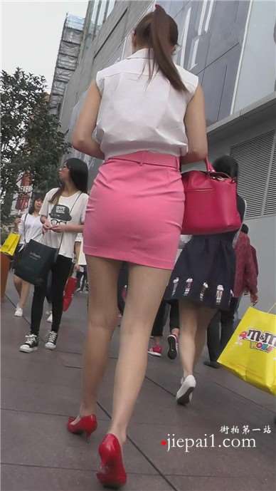 超级漂亮红高跟粉色包臀裙OL颜值美女姐姐 [573 MB]