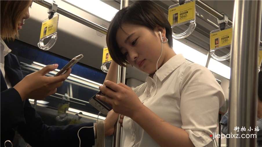 4k-白衬衫丰满干练短发OL职业装美女