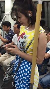 碎花斑点群性感美腿街拍美女