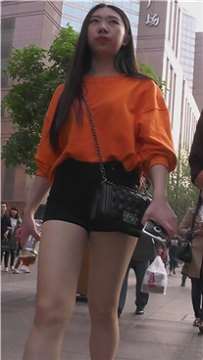 街拍超短黑色热裤美腿甜美小清新美女 [2.93 GB]