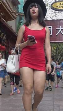 4k-大红色超短齐逼修身包臀裙美女 [1.63 GB]