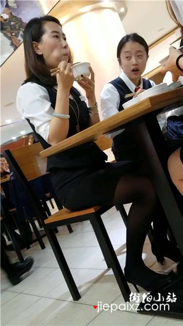 4k超清，吃饭偶遇OL制服空姐