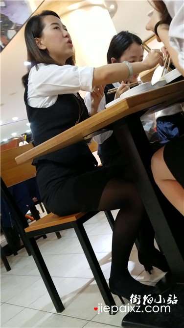 4k超清，吃饭偶遇OL制服空姐