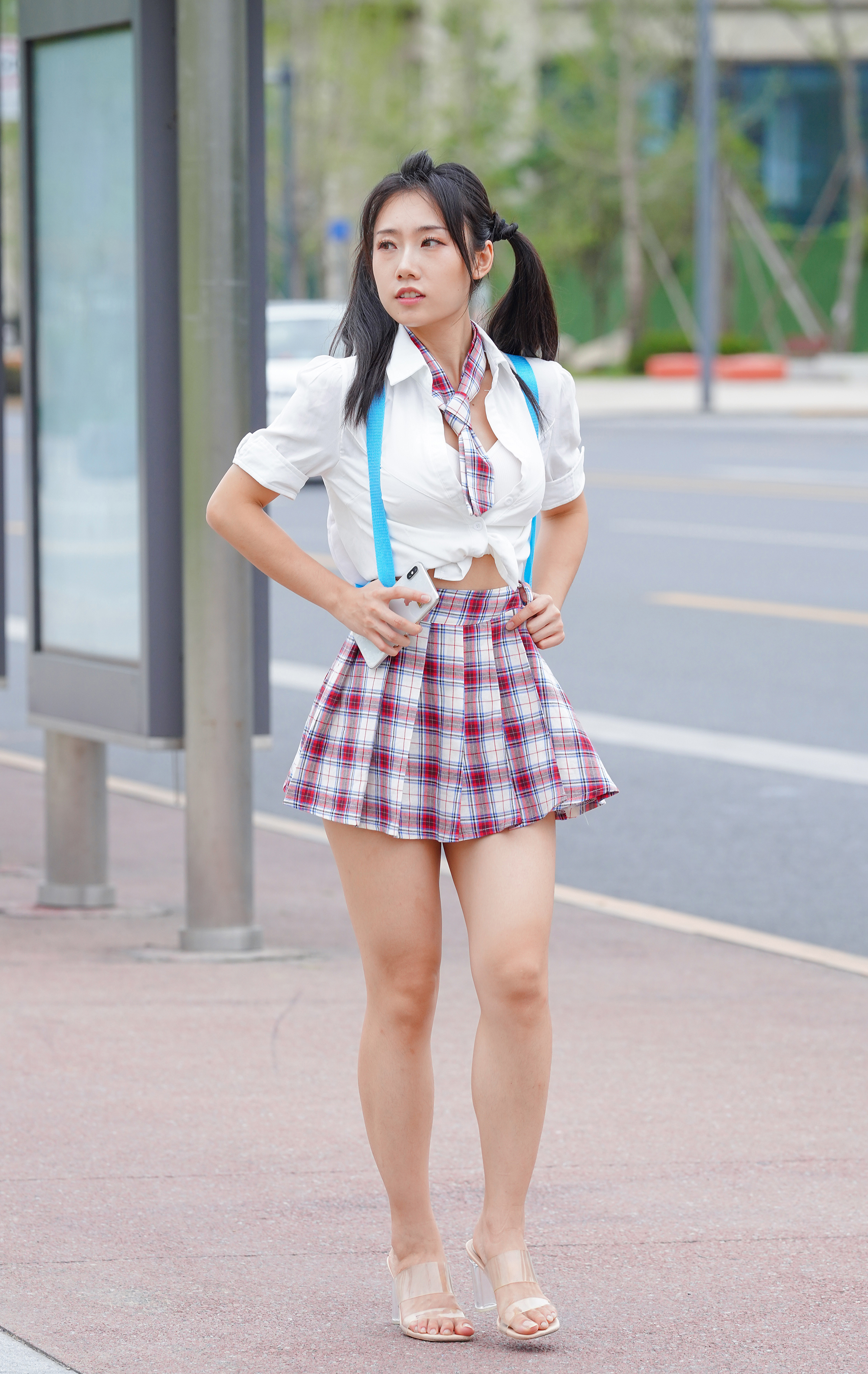 女孩的马尾