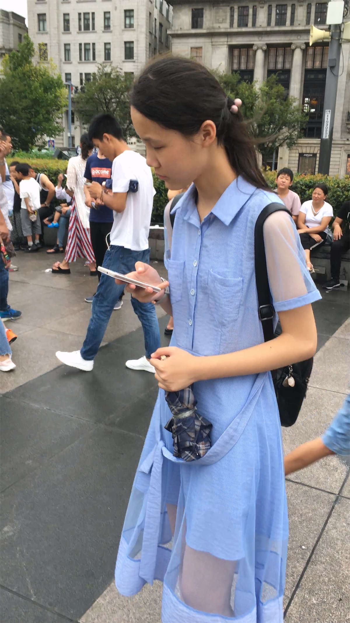 蓝裙MM