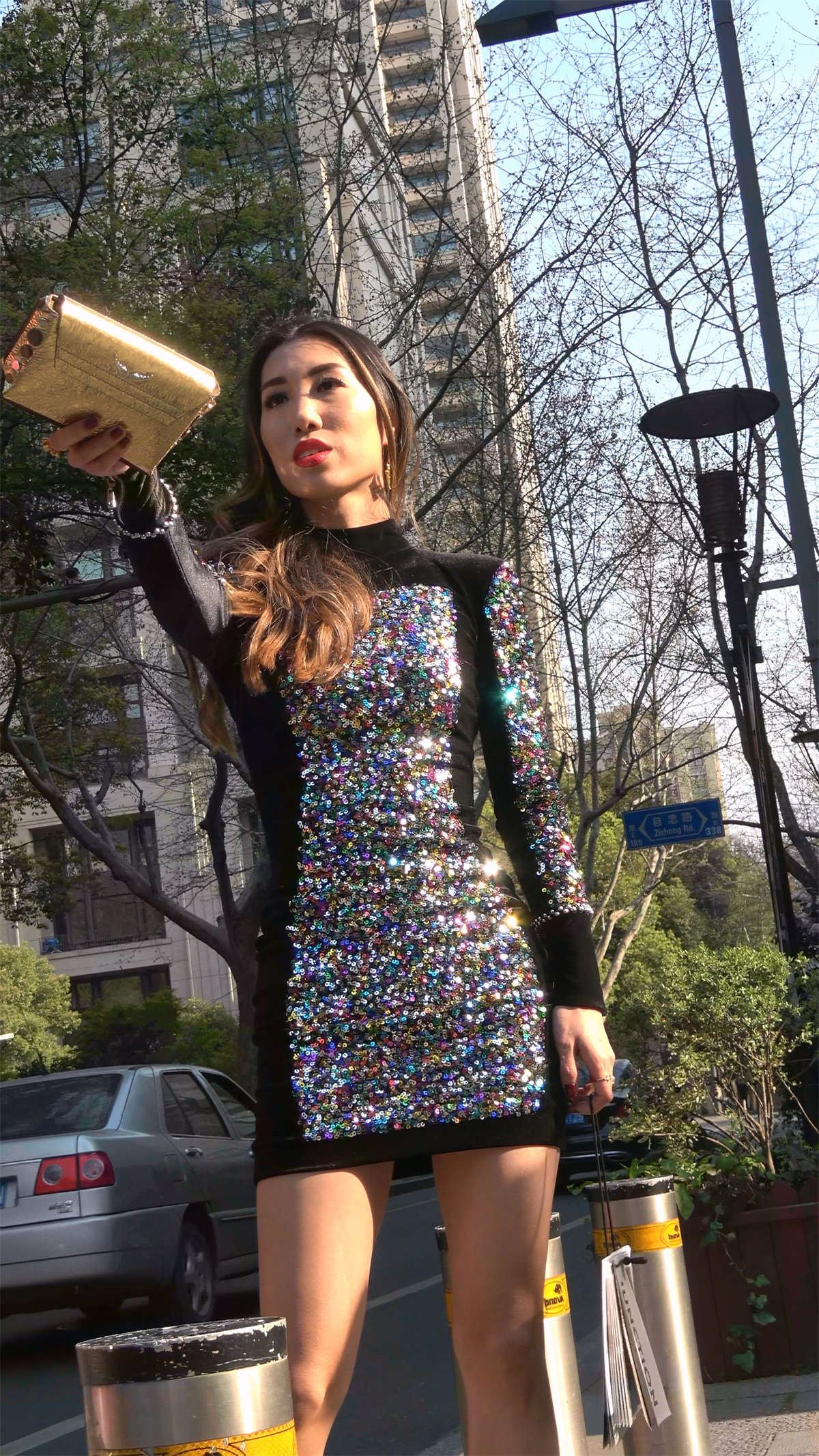 性感火辣身材的包臀裙女郎