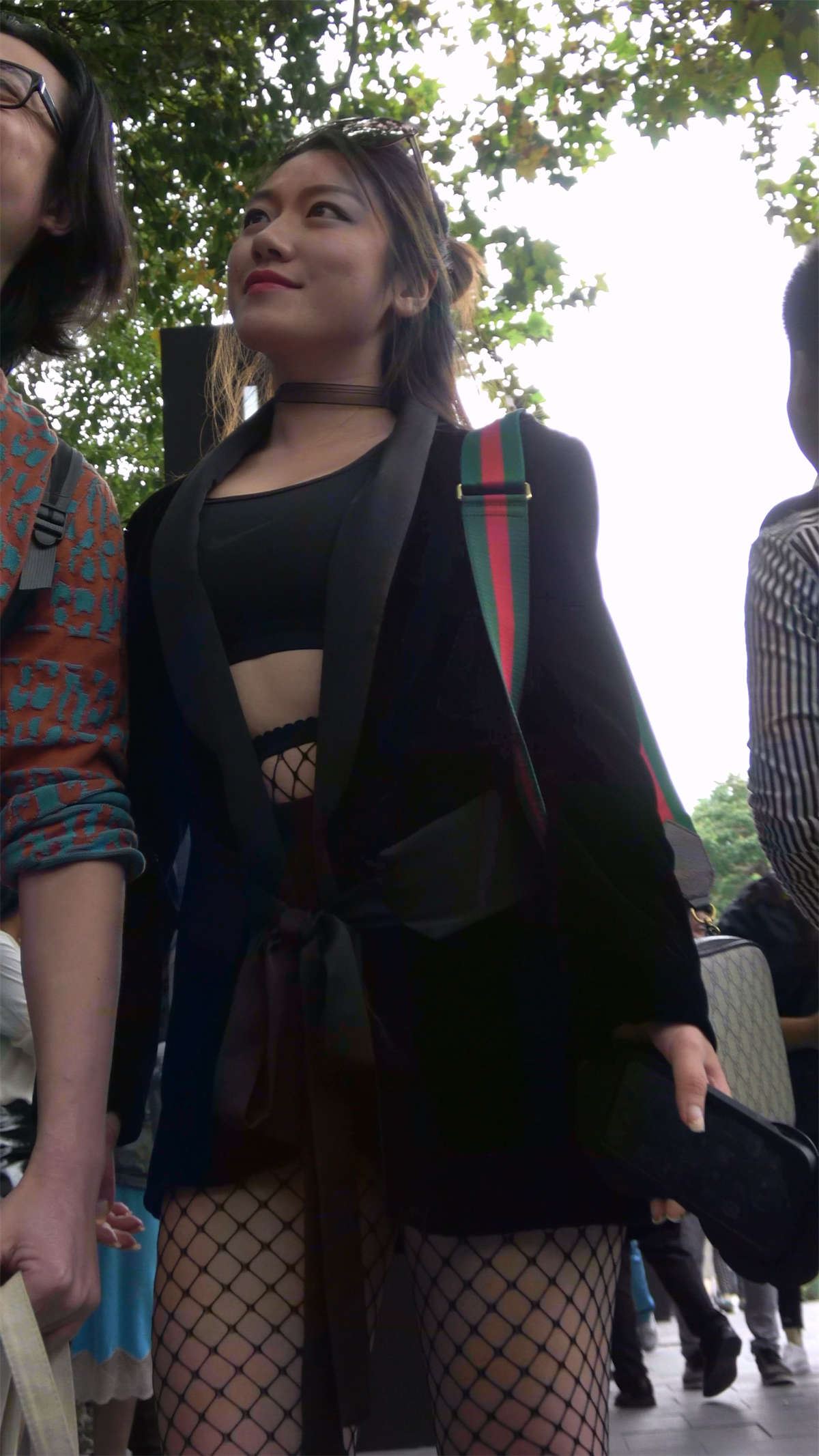 网袜美腿开朗美女笑容美丽