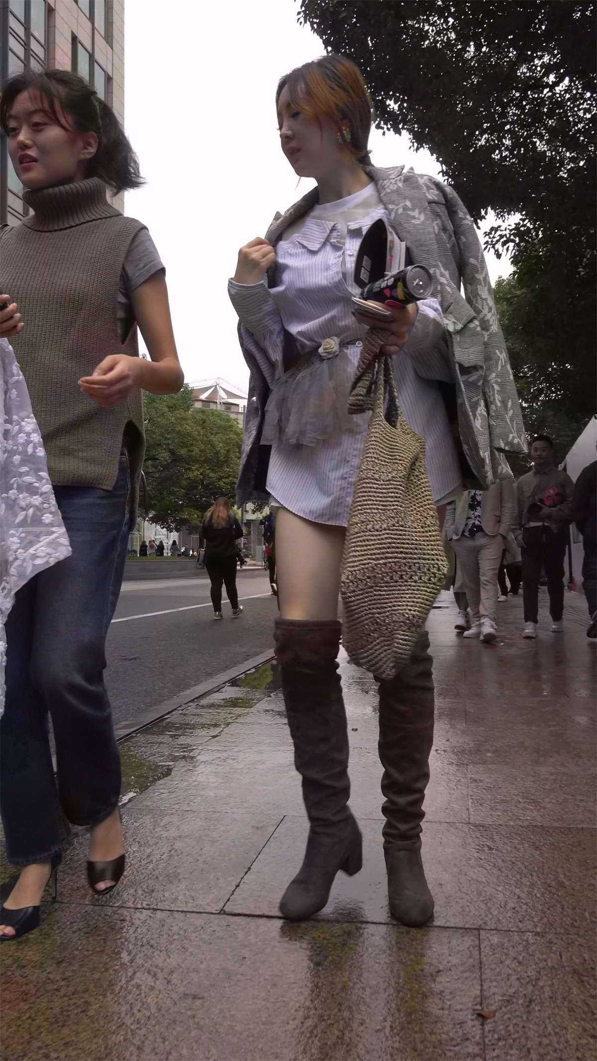 大长腿长筒靴性感气质美女