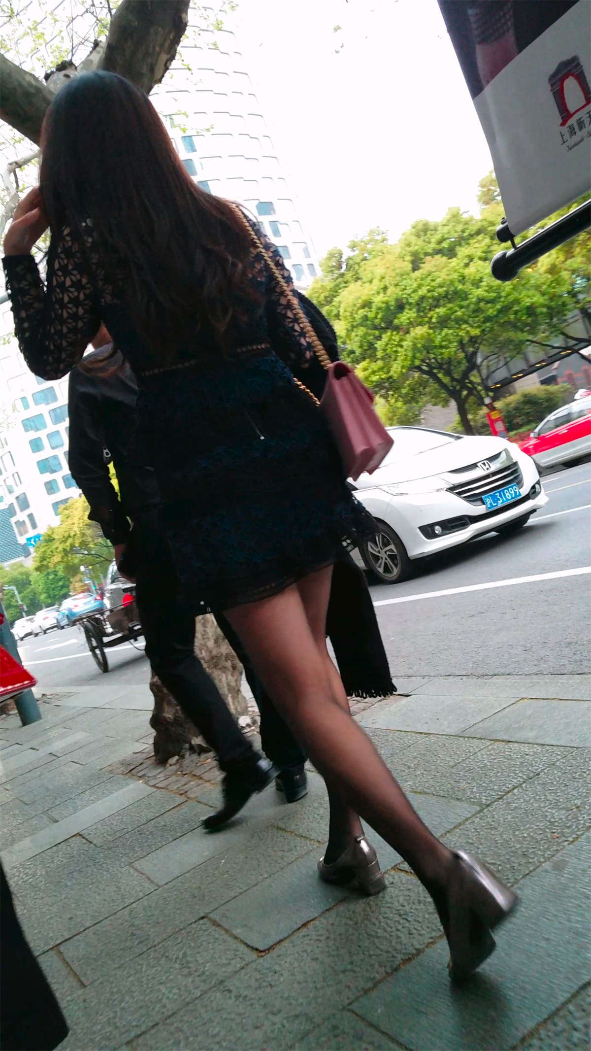 超薄黑丝袜高跟美女