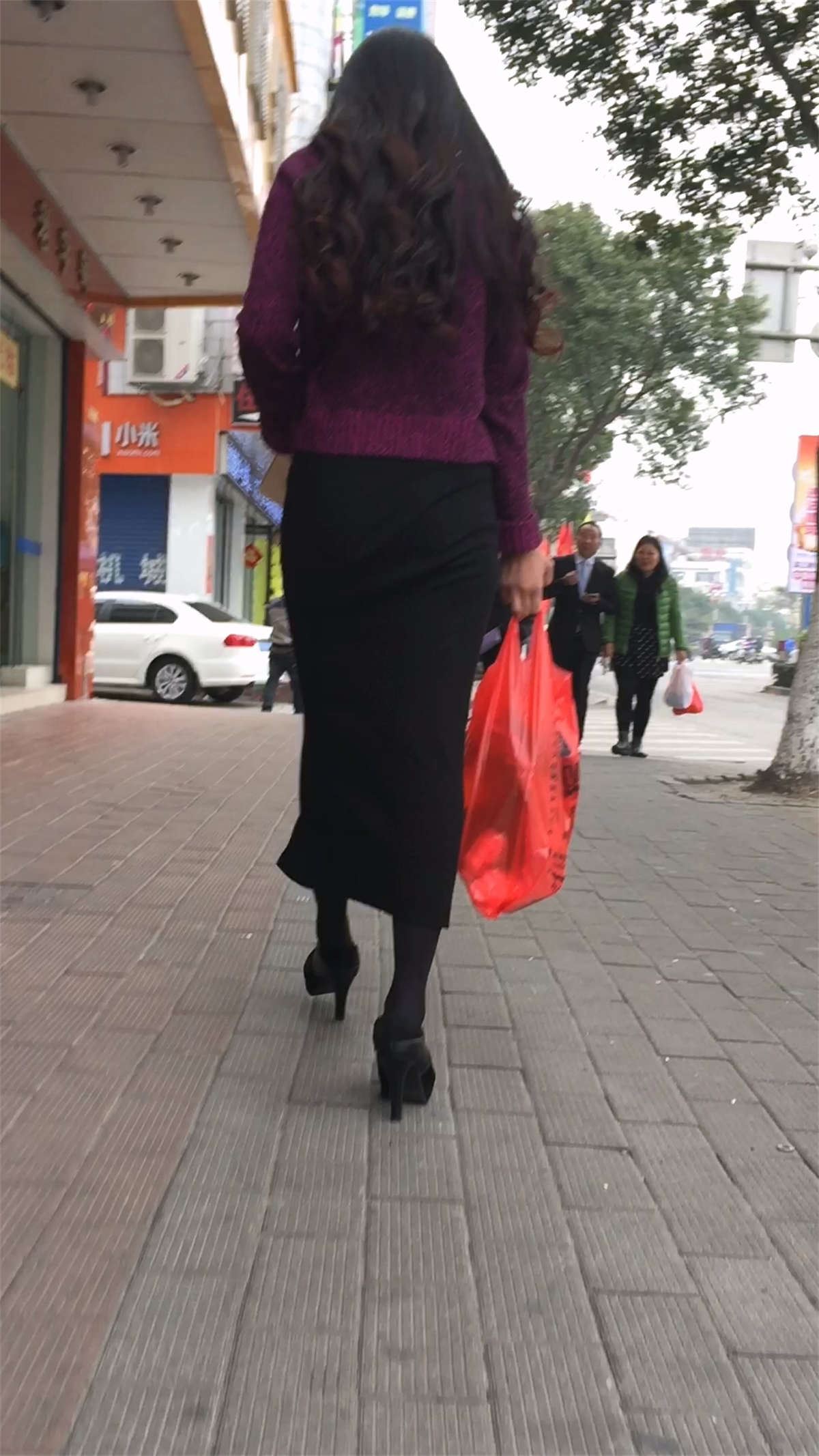 极品黑长裙美女