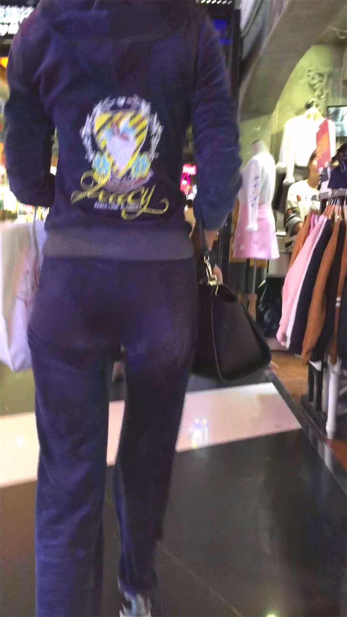 超翘咖啡紧身裤