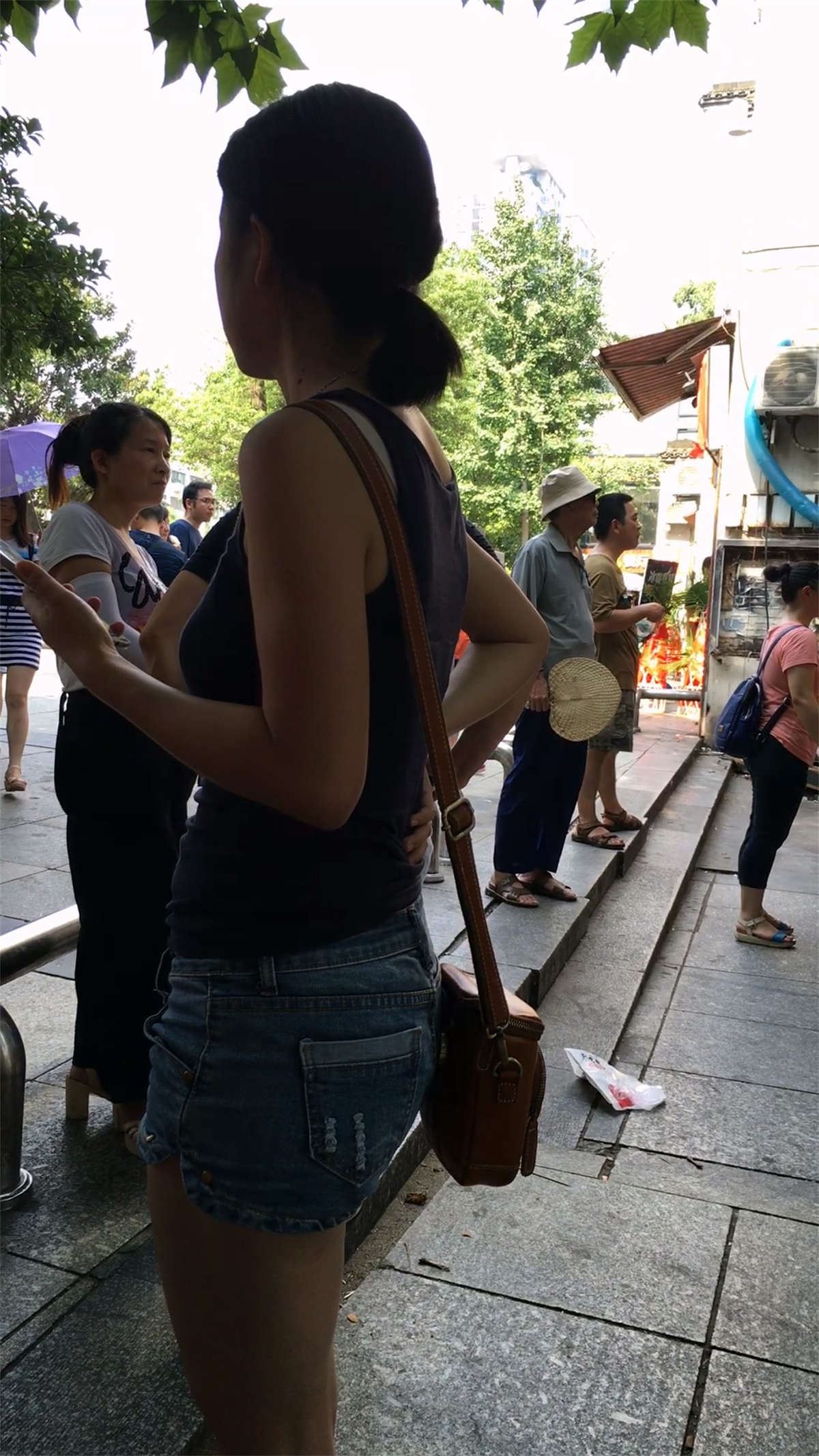 牛仔包臀裙清纯小妹