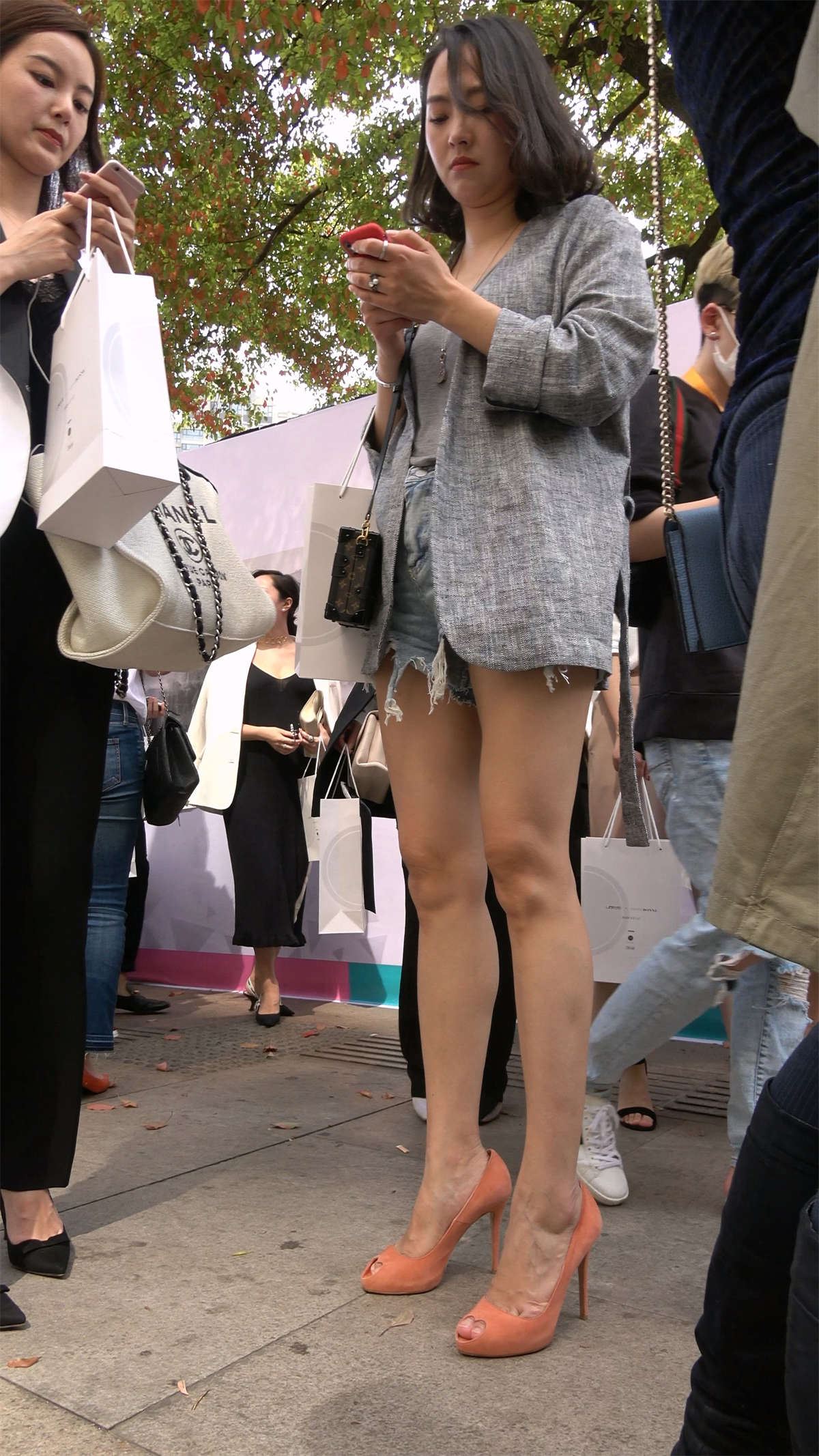 超性感高跟鞋美腿热裤女神