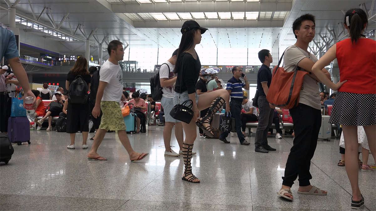 罗马鞋气质靓女
