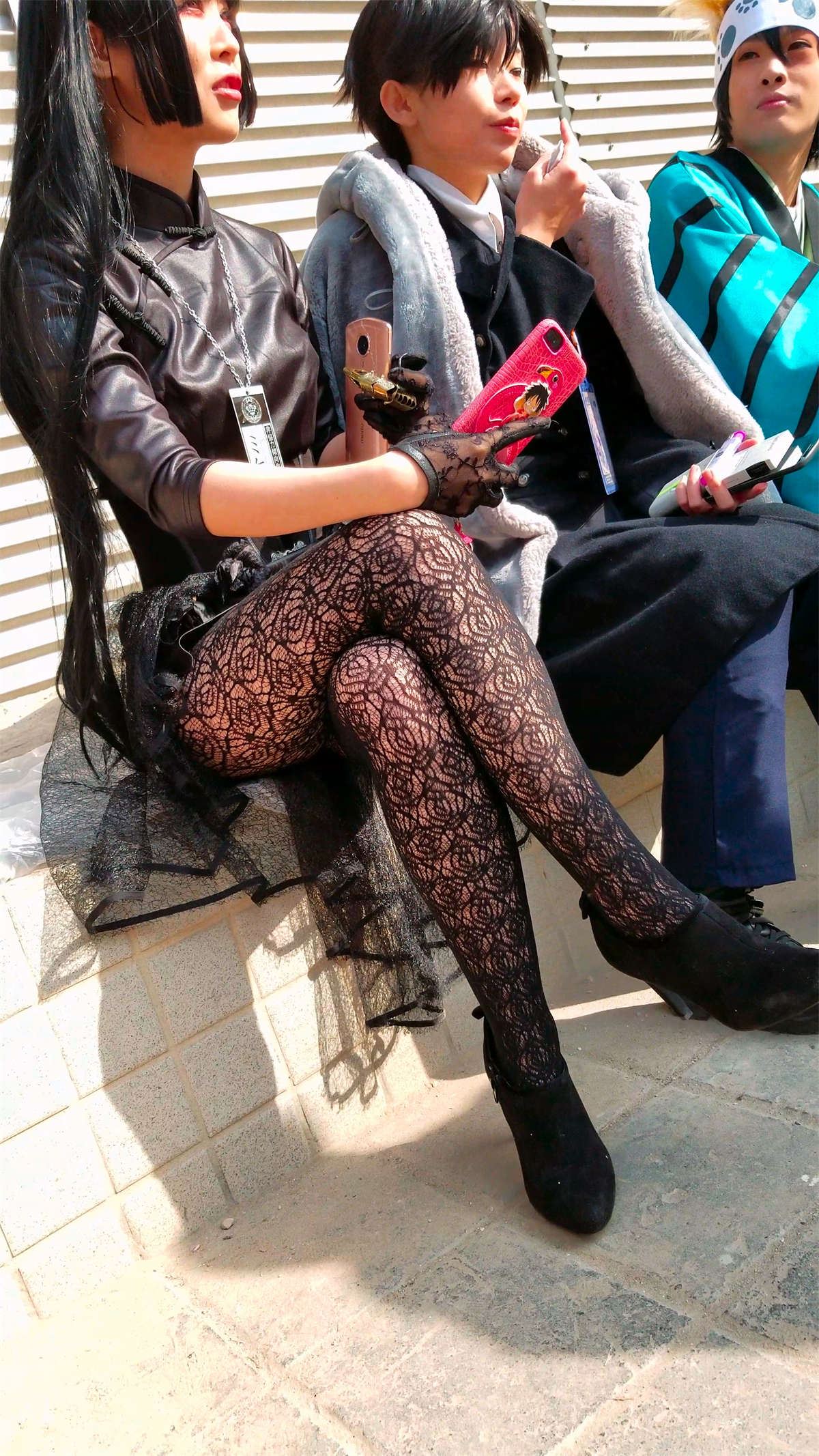 超性感街拍黑丝cosplay美女