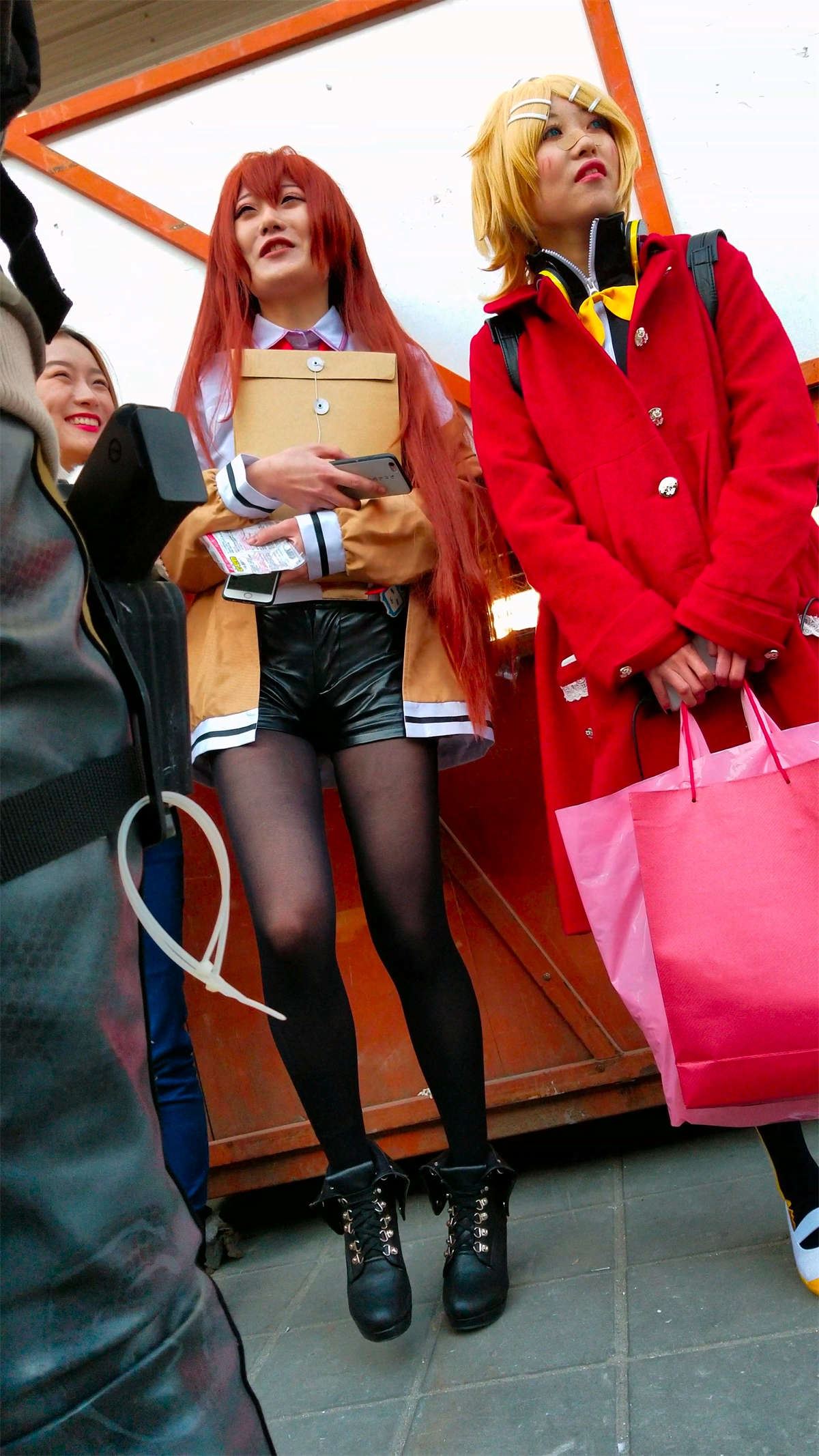 皮短裤性感黑丝漂亮美少女