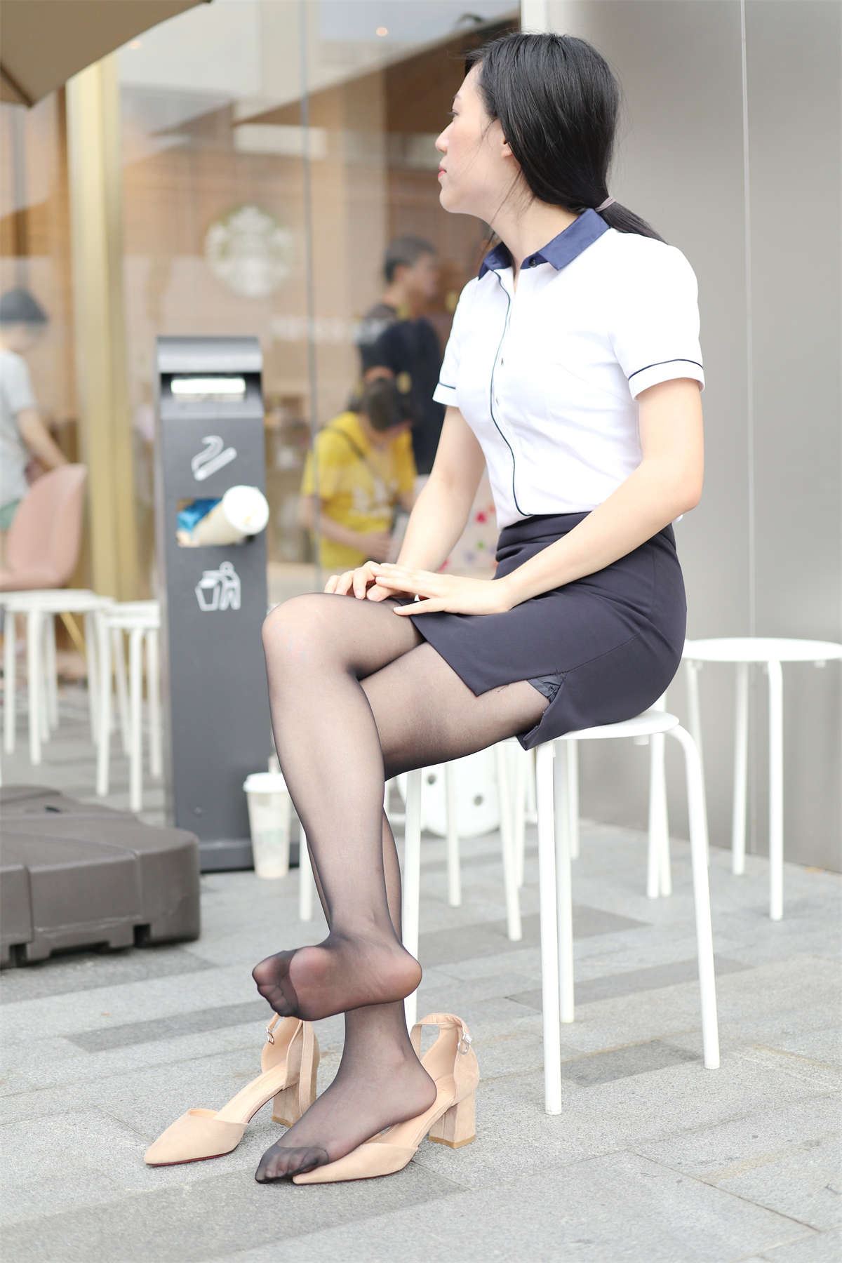 小S街拍作品 OL制服黑丝
