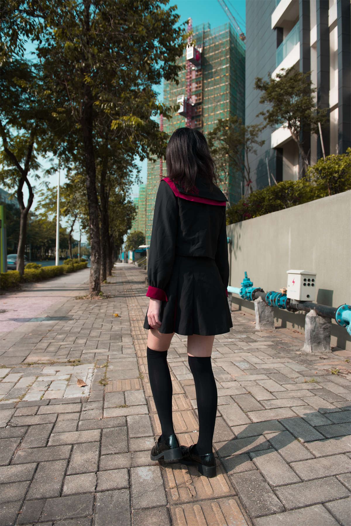 小透明DK街拍作品 活力美术生JK美少女