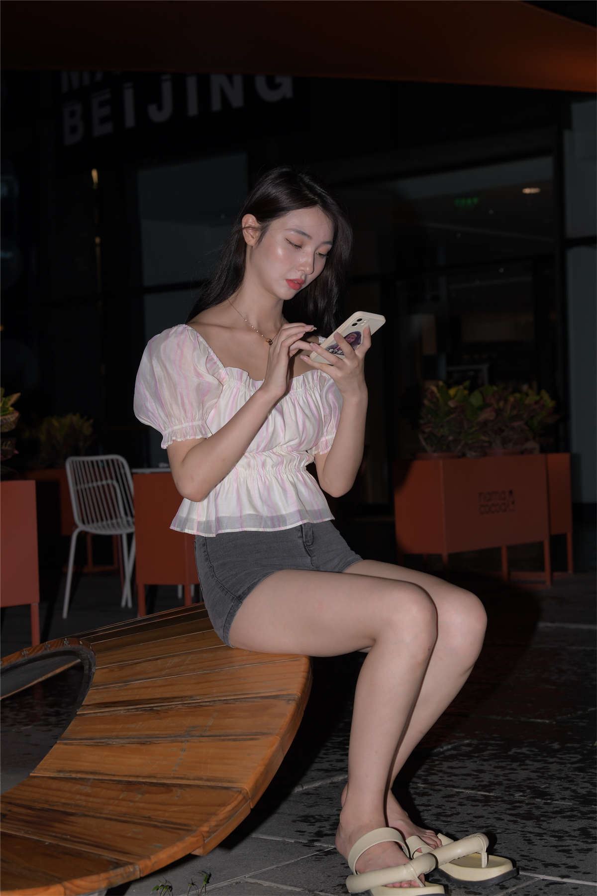 一只麋鹿摄影作品 夜色如水
