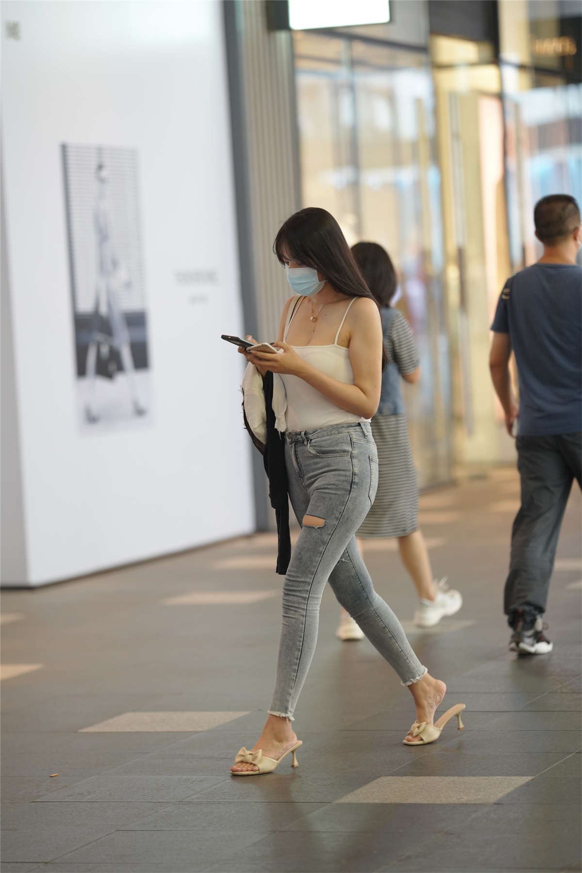 牛仔裤美臀好身材