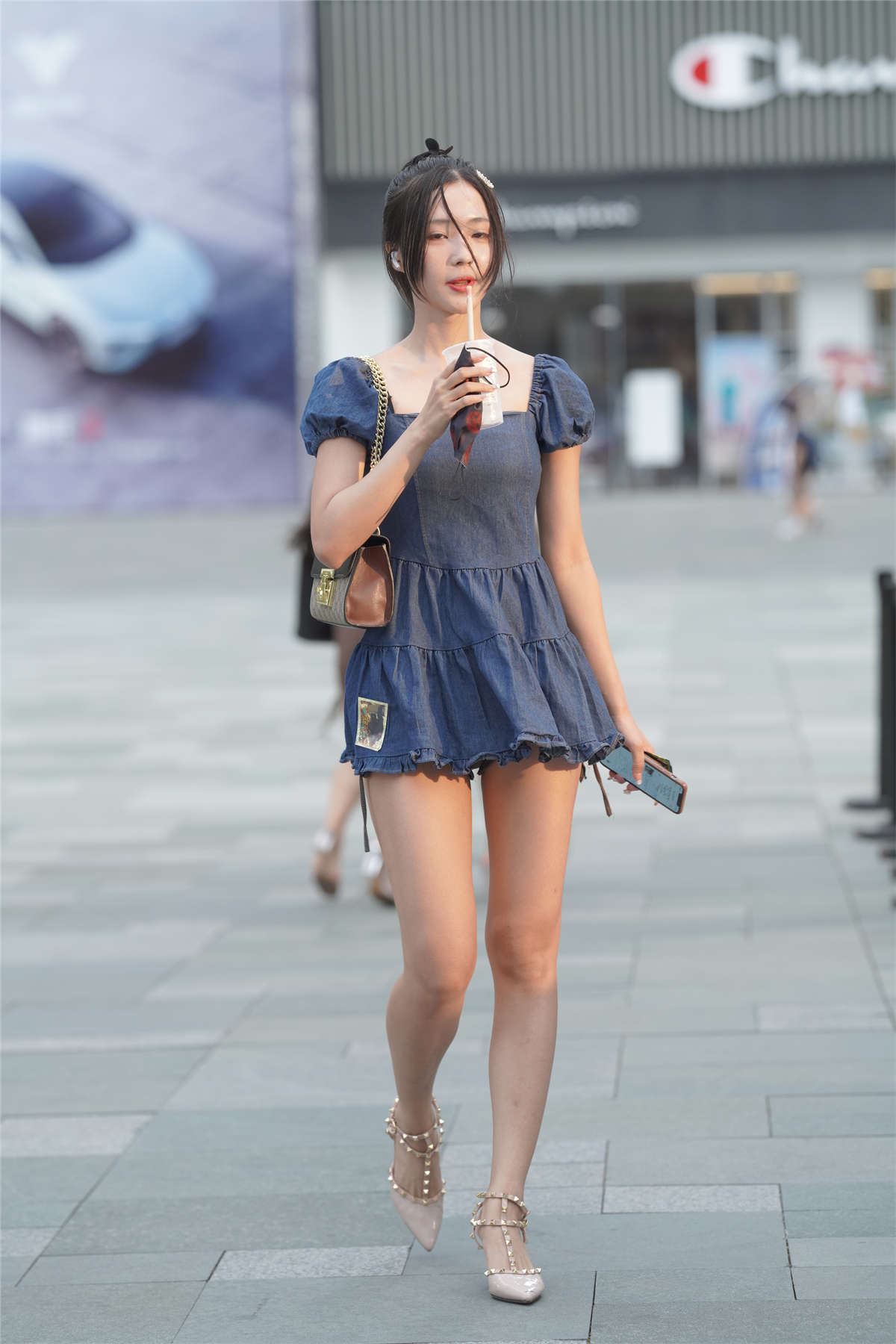 甜美牛仔裙