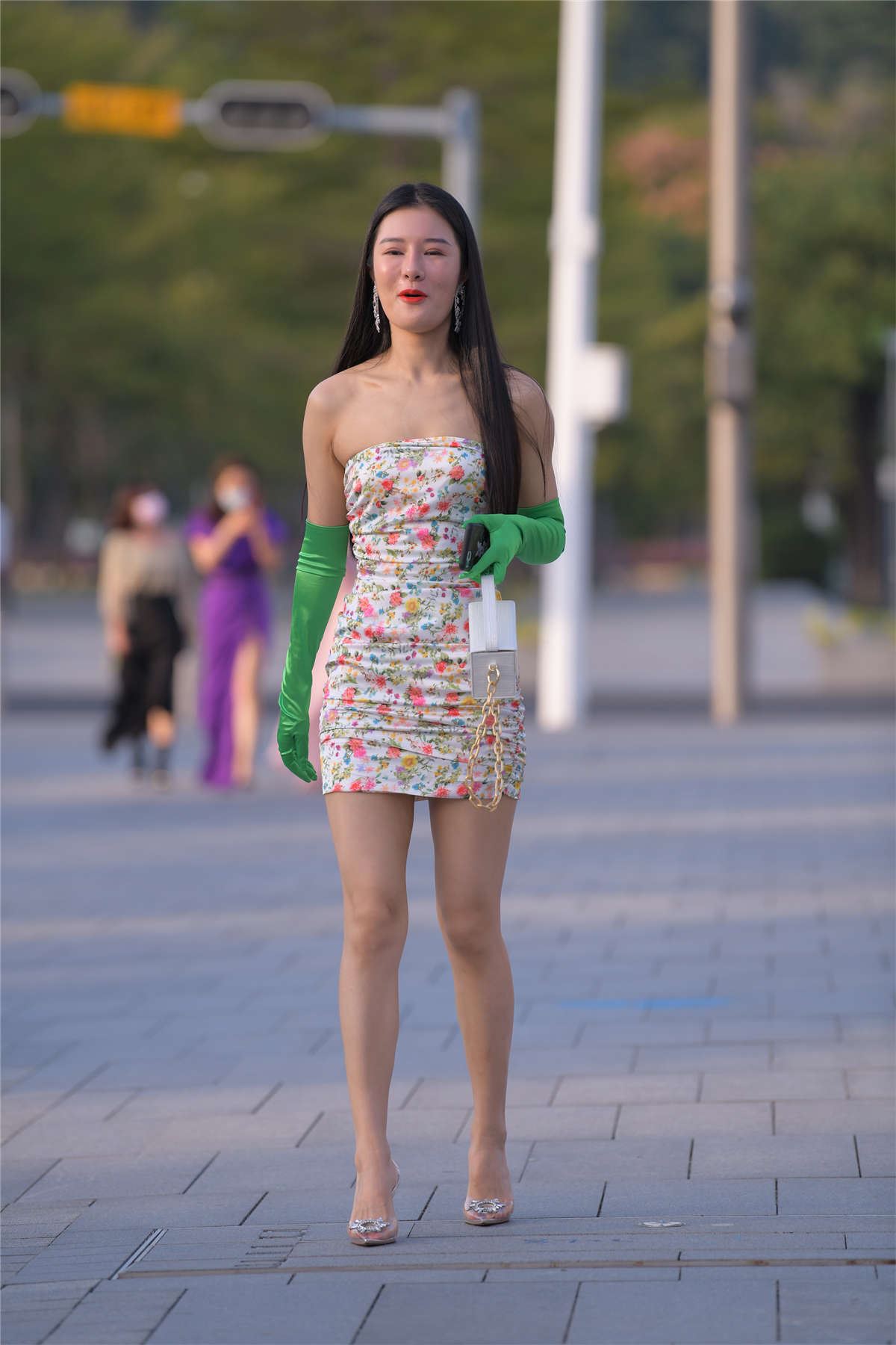 碎花裙甜美复古风