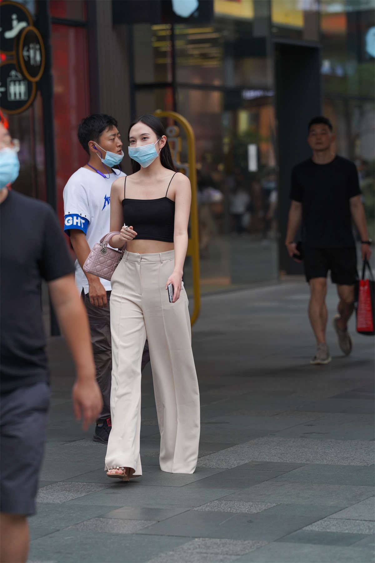 显瘦阔腿裤