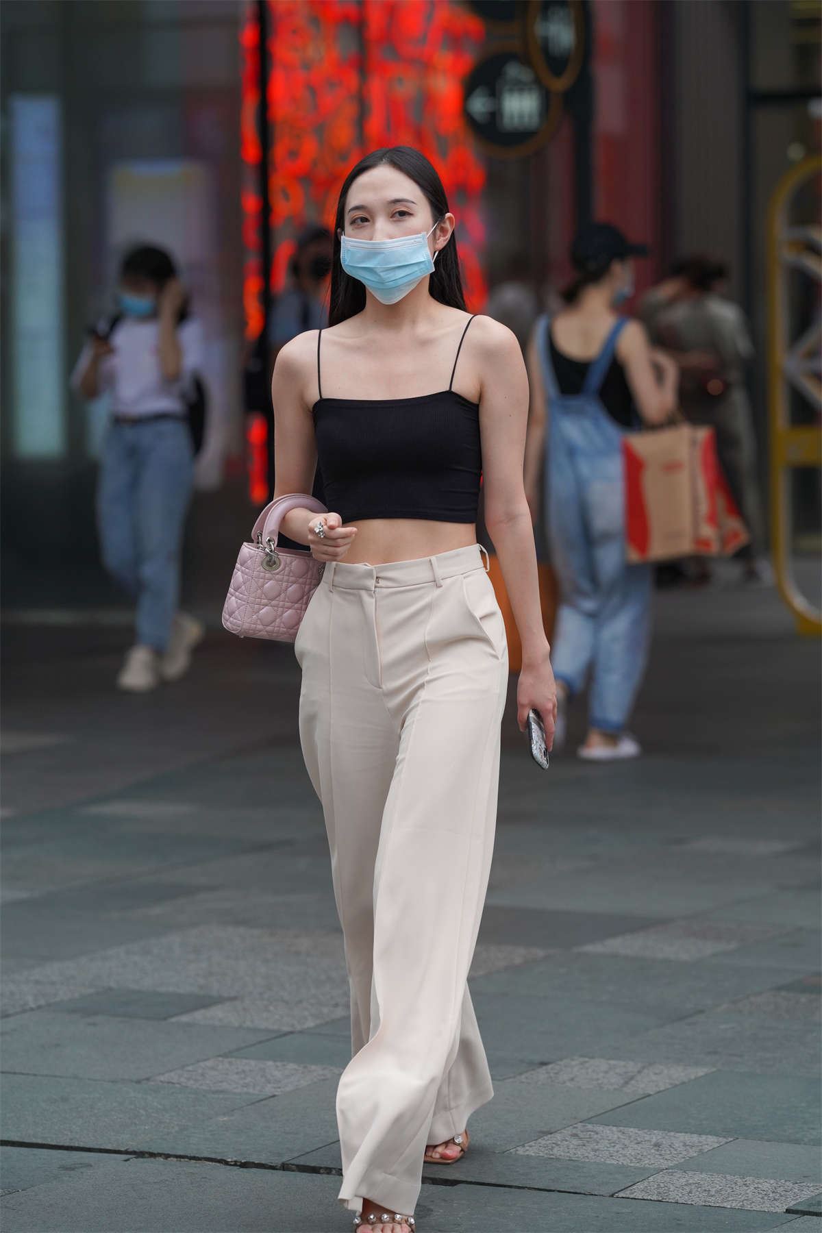 显瘦阔腿裤