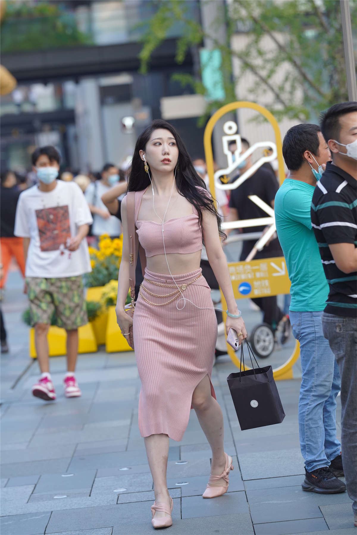 时尚甜美粉色套装裙