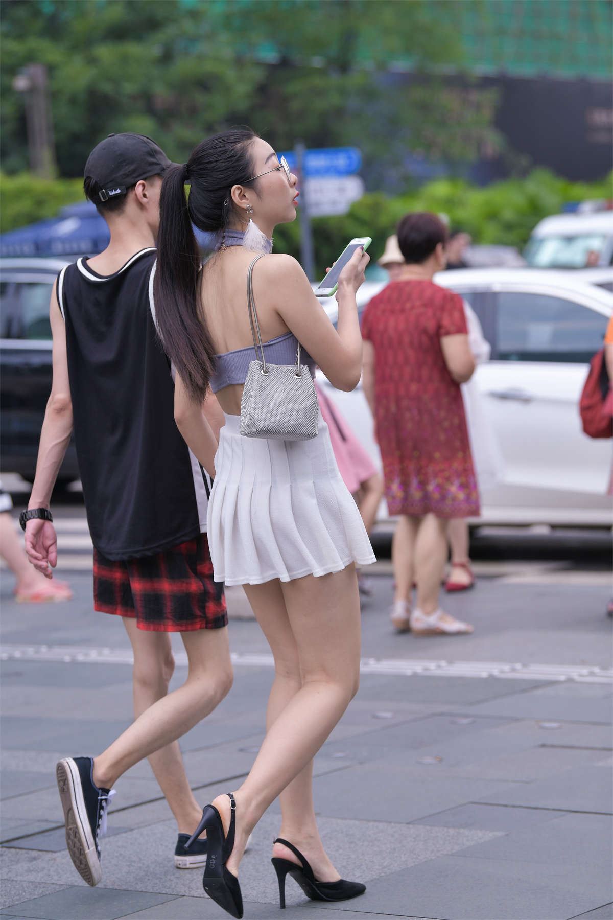 摄神街拍作品 - 性感女友，羡慕啊这样穿
