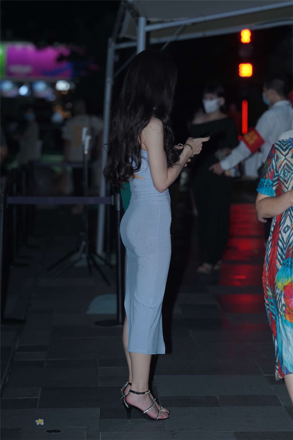 温柔如水蓝色修身裙